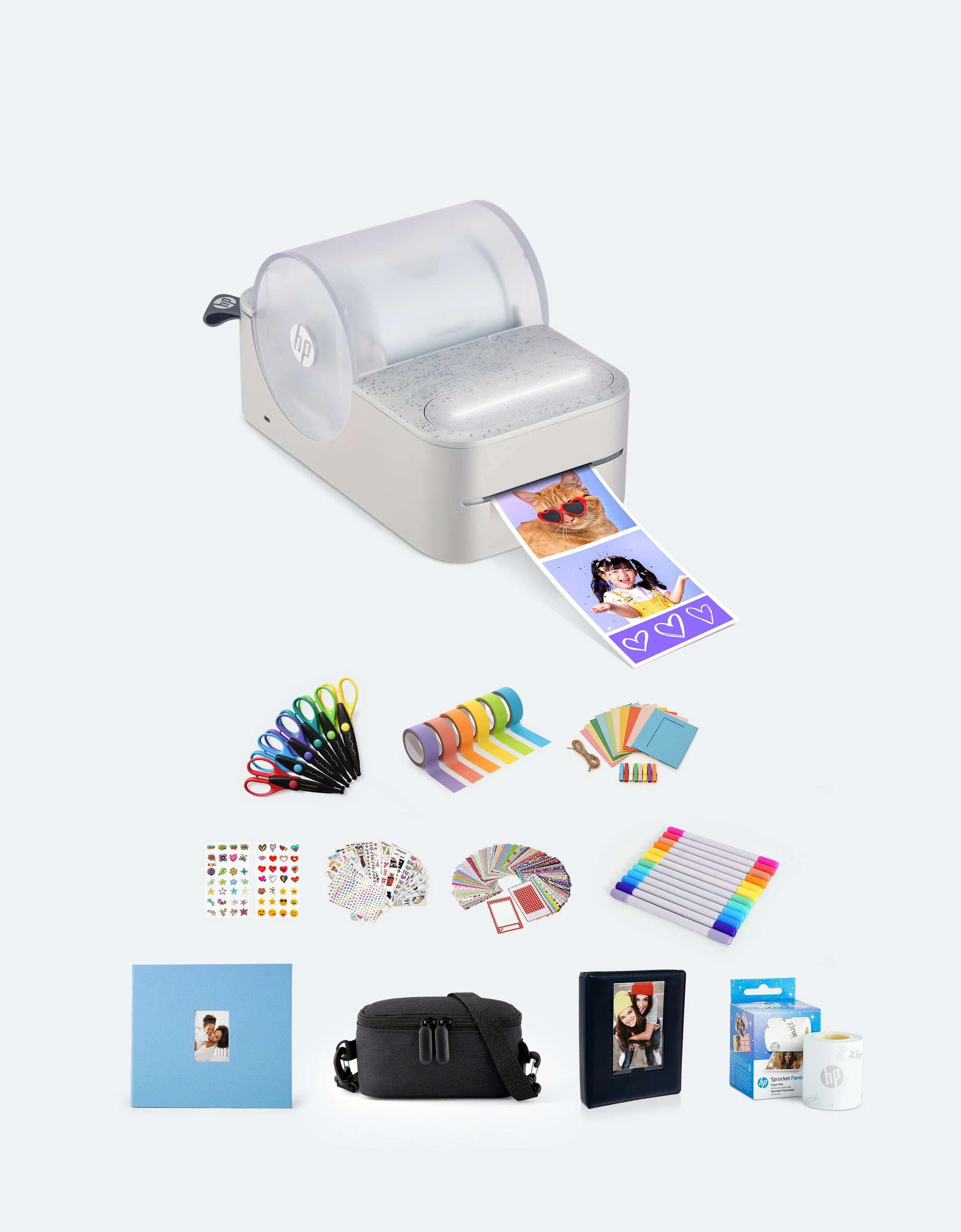 HP Sprocket Panorama Instant Portable Color Label & Photo Printer Craft Bundle - Image 11