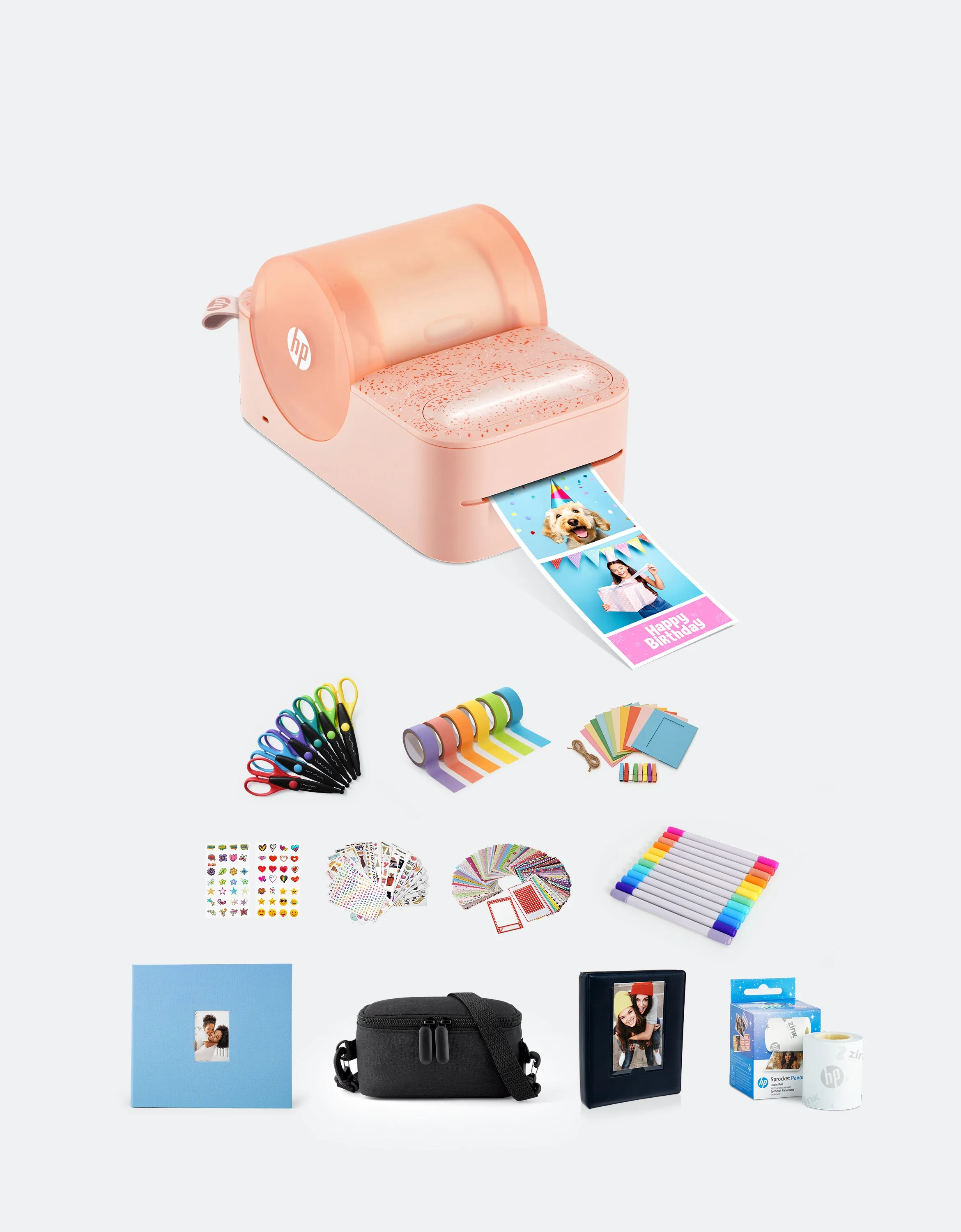 HP Sprocket Panorama Instant Portable Color Label & Photo Printer Craft Bundle - Image 16