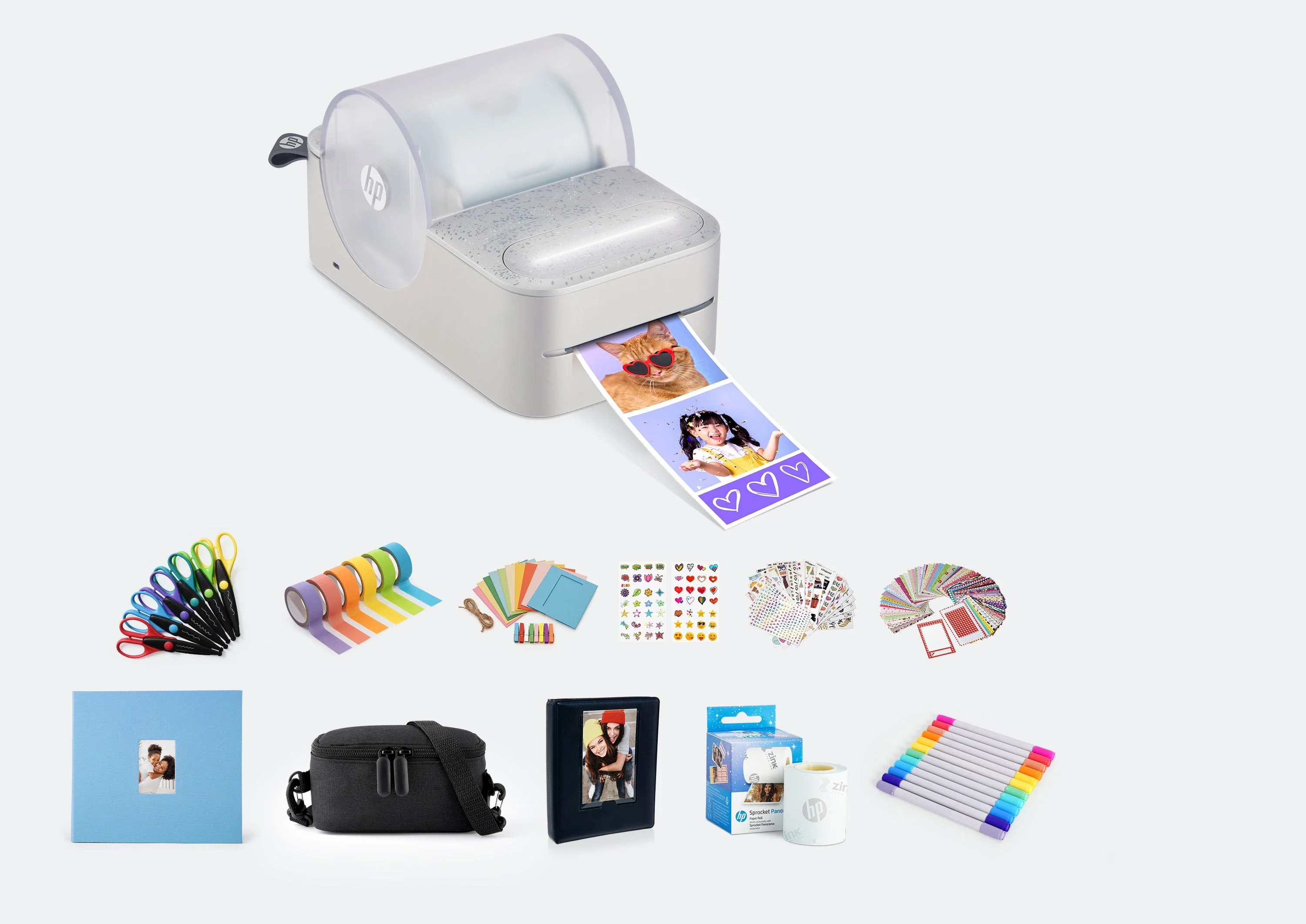 HP Sprocket Panorama Instant Portable Color Label & Photo Printer Craft Bundle - Image 6