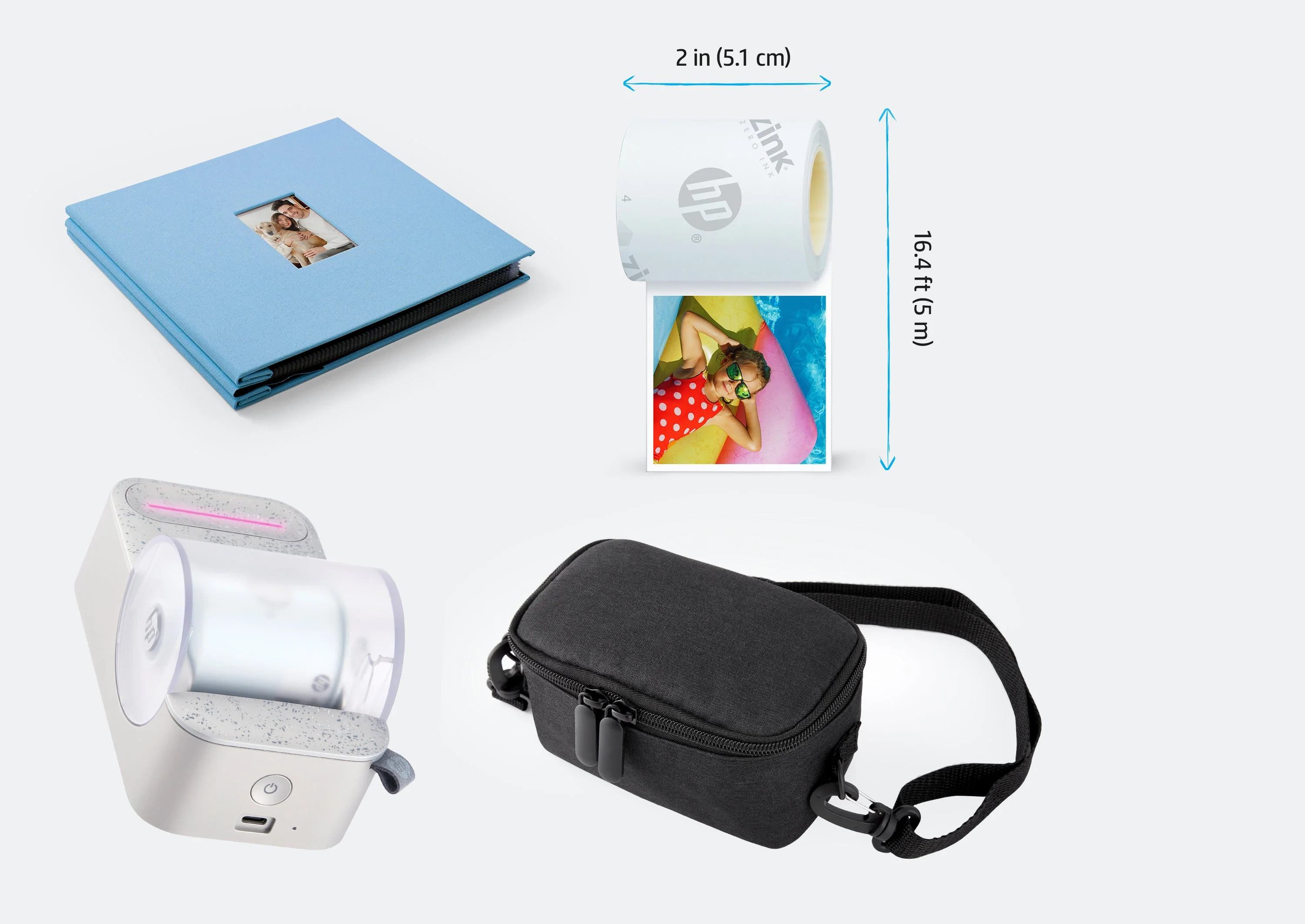 HP Sprocket Panorama Instant Portable Color Label & Photo Printer Craft Bundle - Image 7