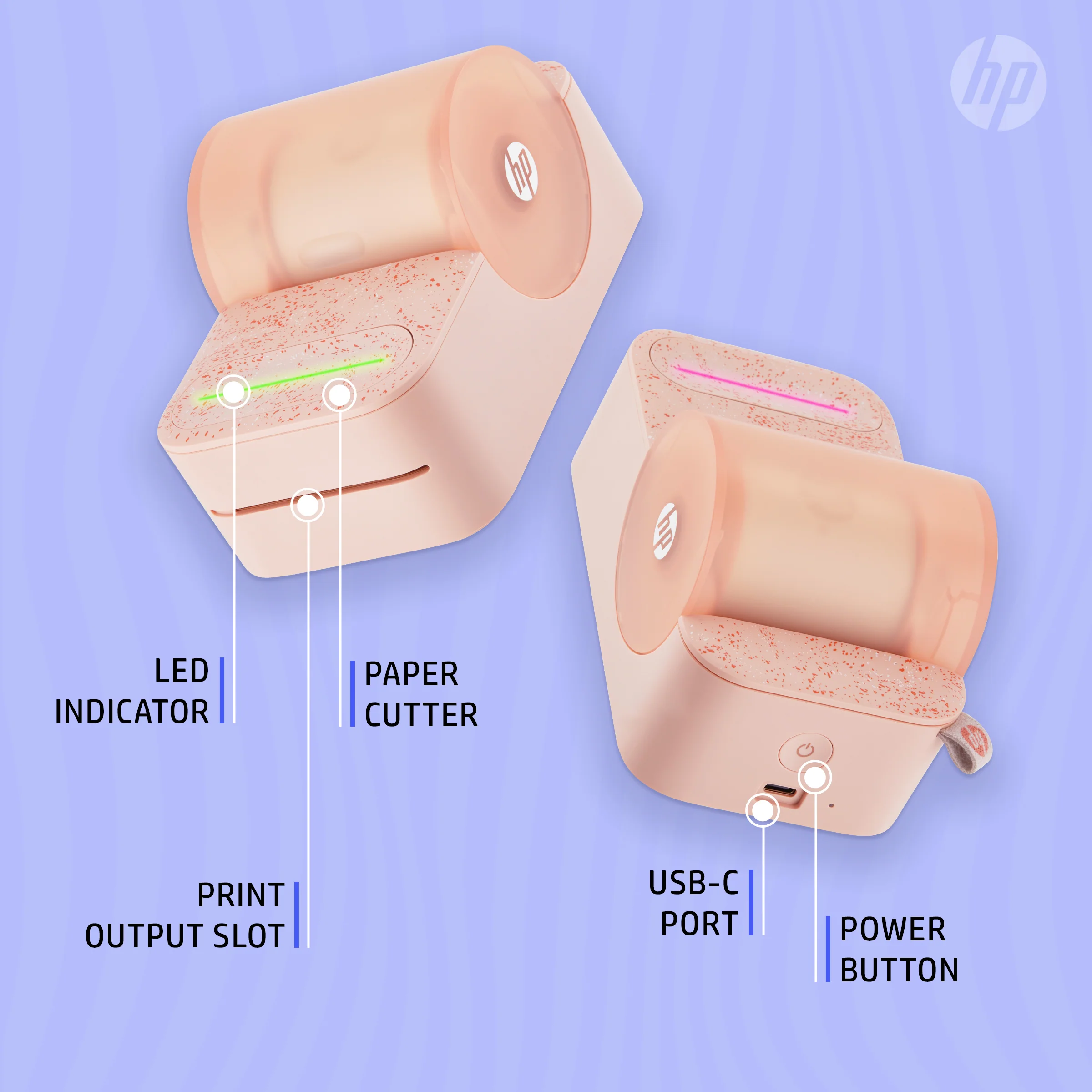 HP Sprocket Panorama Instant Portable Color Label & Photo Printer (Pink) Starter Bundle - Image 5