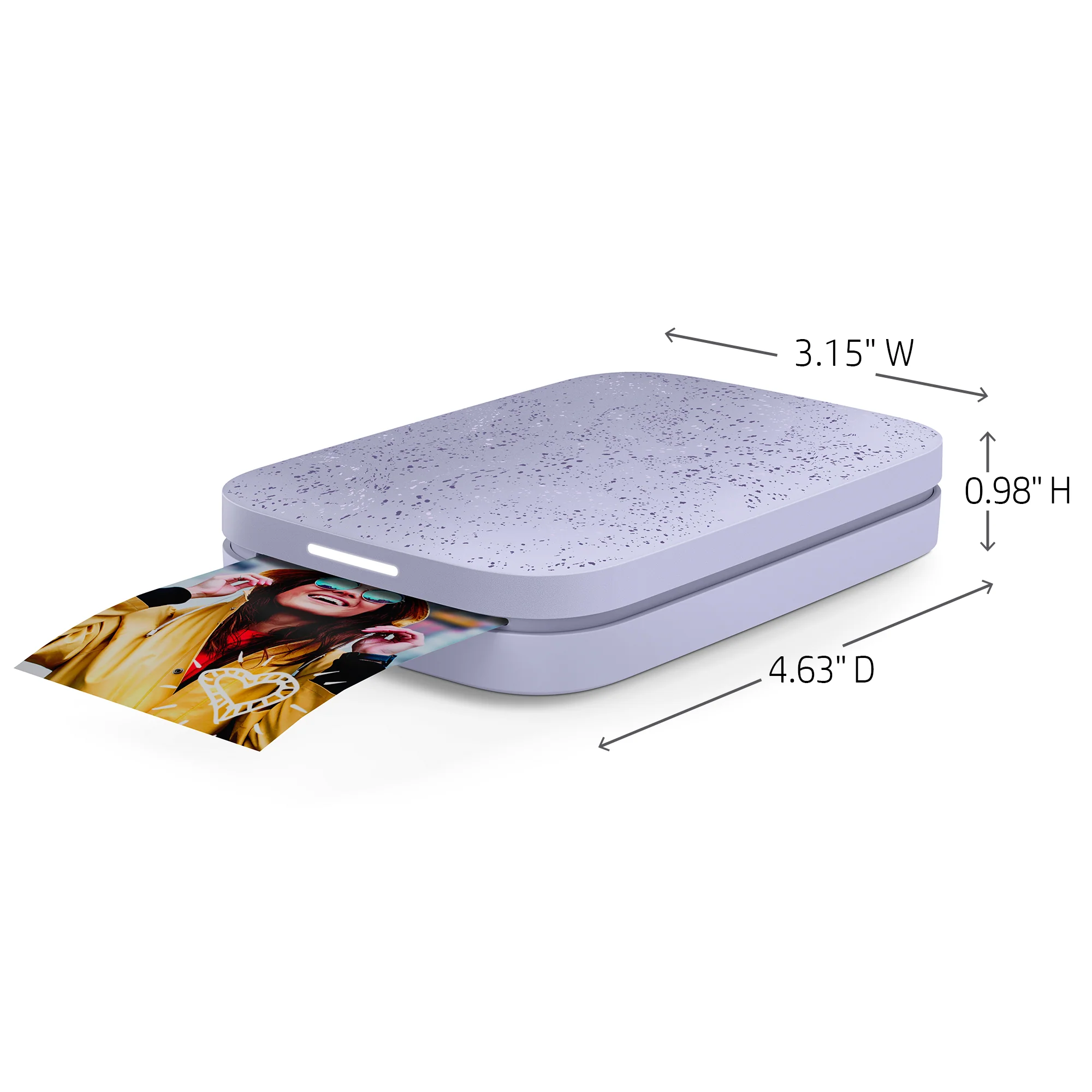 HP Sprocket Portable Instant Photo Printer 2” x 3” Lilac - Image 4